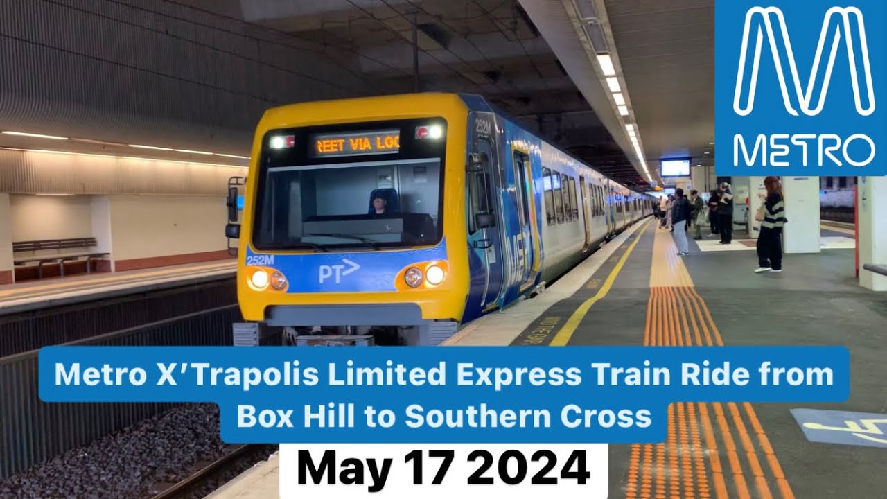 Metro X'Trapolis Limited Express Train Ride from Box Hill to Southern Cross (Full Trip)