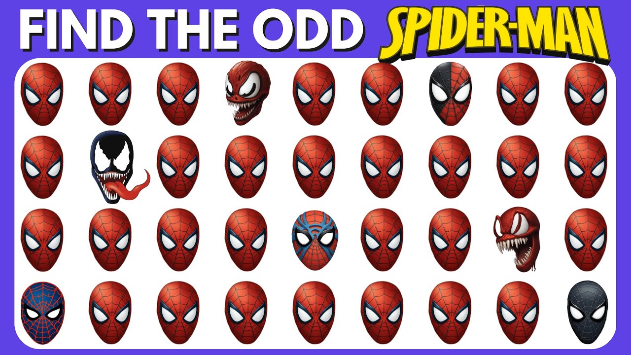Find the ODD One Out - Marvel's Spider-Man 2 Game & Venom Edition 2024 🕷🕸| Easy, Medium, Hard levels