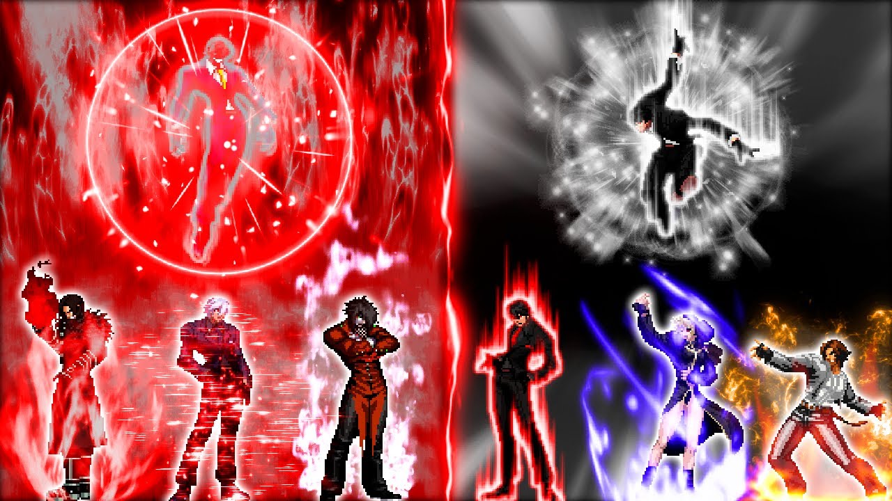 KOF MUGEN Viper, Seiren, Kyo Clone 11 & Berserk Kazuya vs God Angelique, Legend Kyo, Rozwel QS