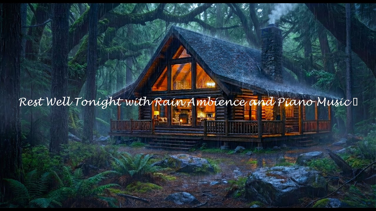Overnight Sleep Support with Rain Ambience and Piano 🌌 #HHC
