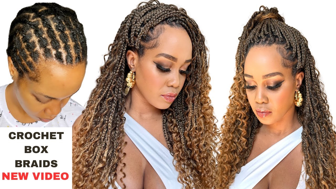 🔥EASY CROCHET BOX BRAIDS /🚫 NO RUBBER BANDS / Beginner Friendly / Protective Style / Tupo1