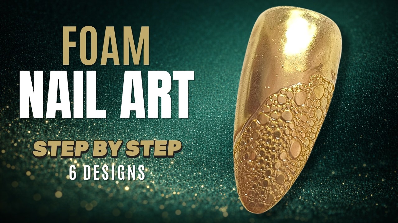 6 Foam Nail Art Designs | Step by Step Nail Art Tutorial