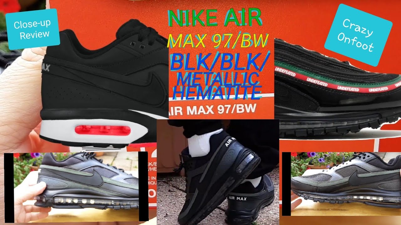 Crazy Nike Air Max 97/BW Black Black & Metallic Hematite Onfootage & Reviewing Pulp Fiction Parody