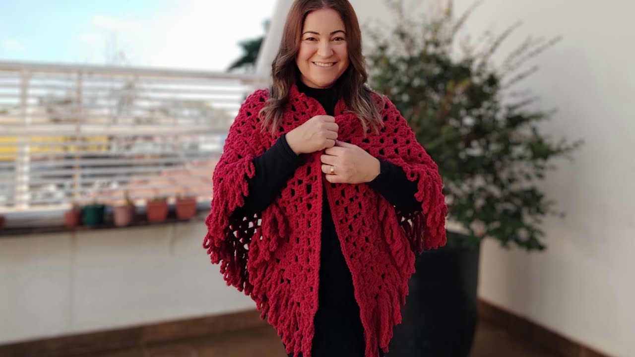 Xale croche professora Simone Eleotério