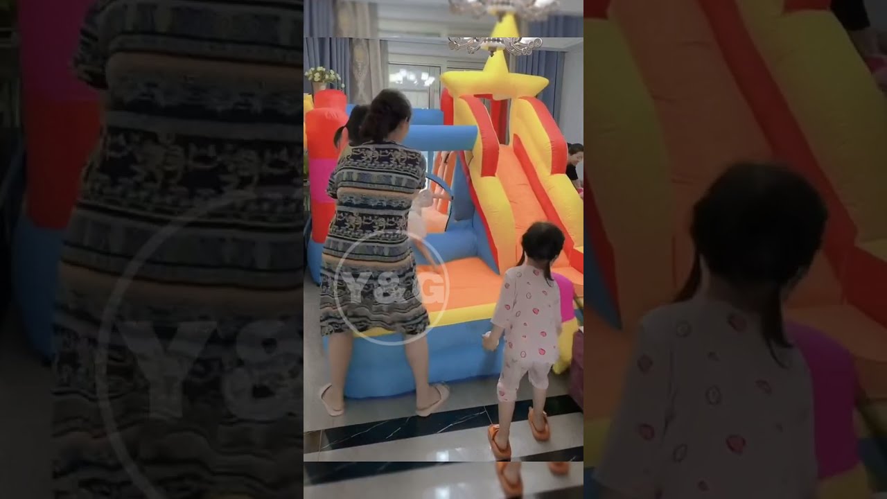 Household sliding bouncing inflatable castle|Indoor bounce house| Y&G inflatables