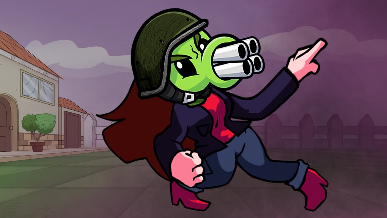 FNF Bad Bash But Lullaby Girlfriend Sing It (Peashooter Vs Lullaby GF Sings Bad Bash) FNF Cover