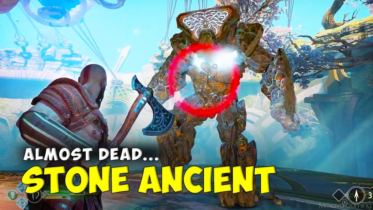God of War (2018) | First Stone Ancient Boss Fight Was Brutal | No Commentary