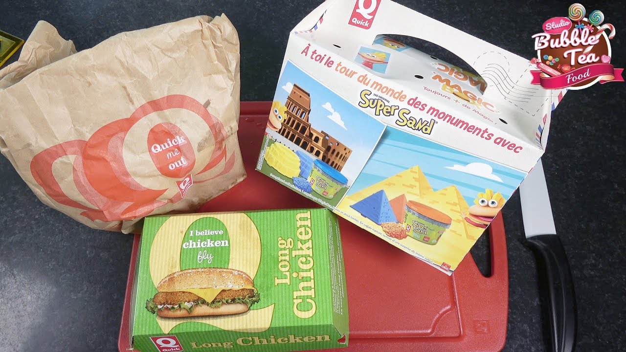 [QUICK] MAGIC BOX SUPER SAND & LONG CHICKEN ! - Studio Bubble Tea Food unboxing food