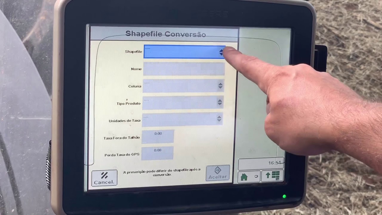 Inserção do arquivo de taxa variável Field View no monitor GS3 John Deere!!