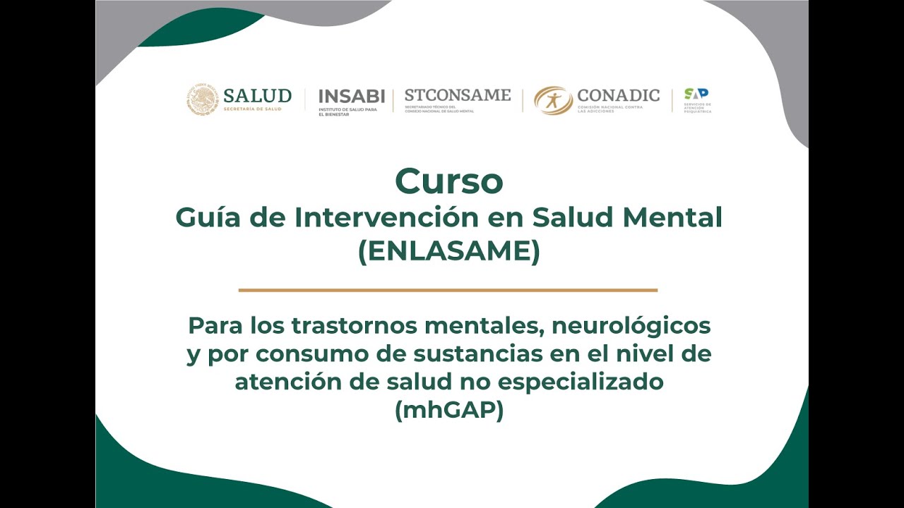 GUIA DE INTERVENCIÓN EN SALUD MENTAL | SiESABI | MODULO 1 - 13 + EVALUACIÓN FINAL