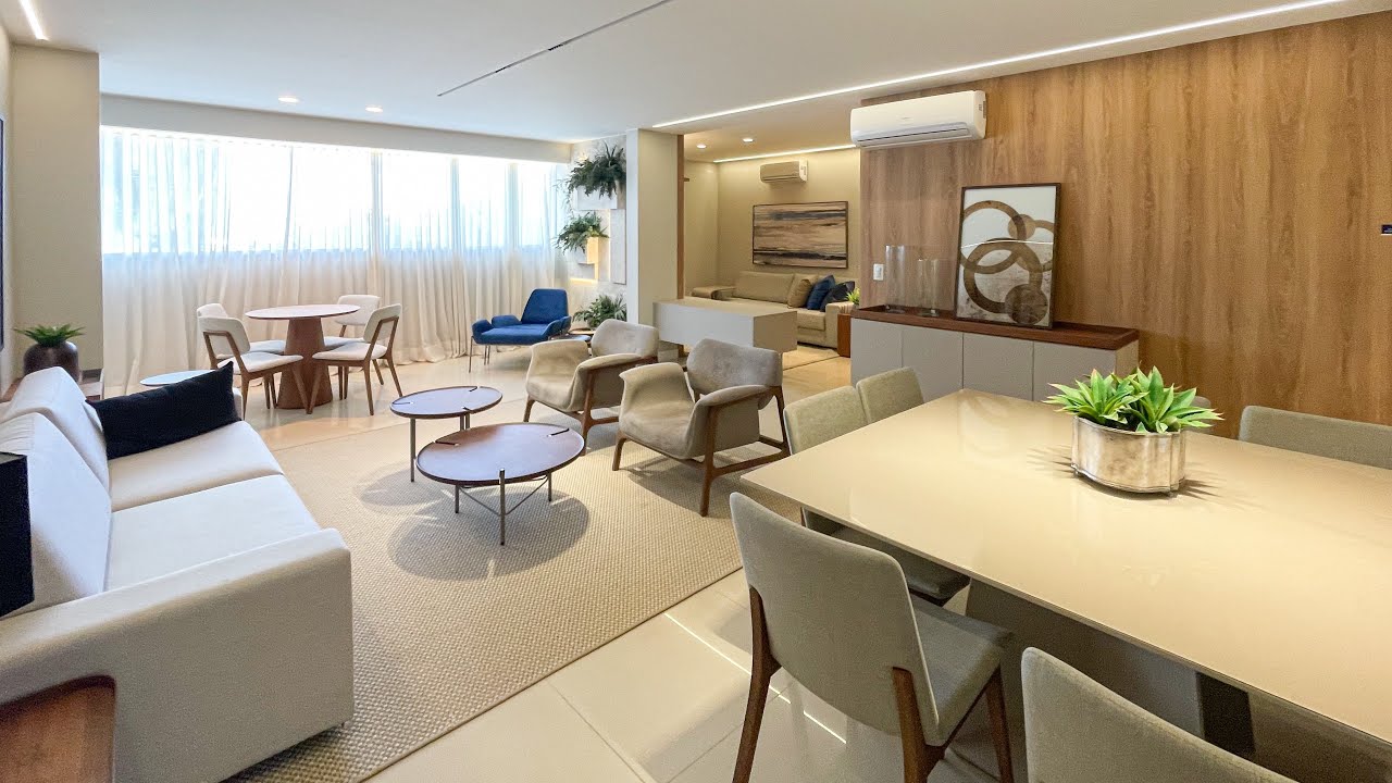 TOUR PELA DECORADA DE APARTAMENTO 4 QUARTOS COM 128m², PENÍNSULA LAZER