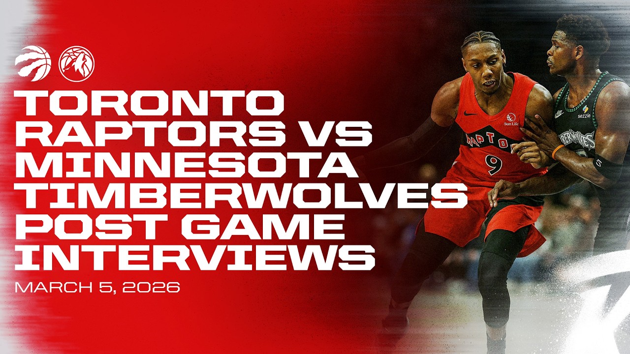 Toronto Raptors Full Media Availabilities | Post Game at Timberwolves | March 05, 2026