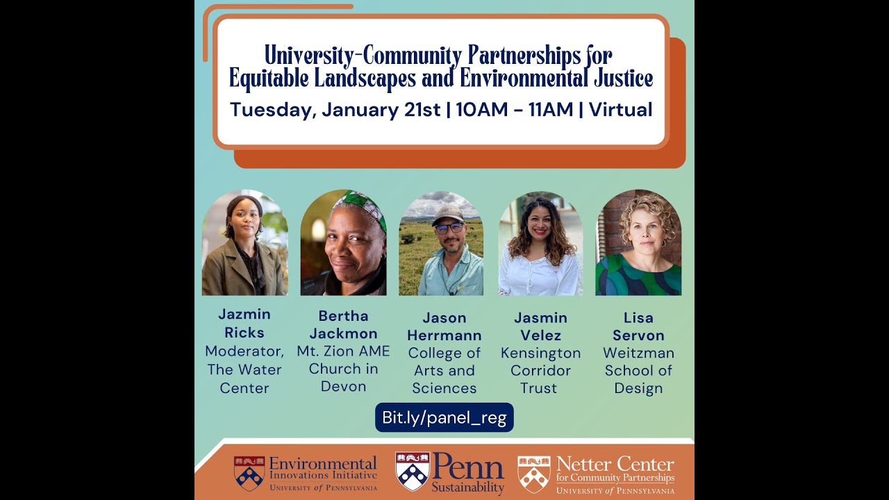University-Community Partnerships for Equitable Landscapes and Environmental Justice