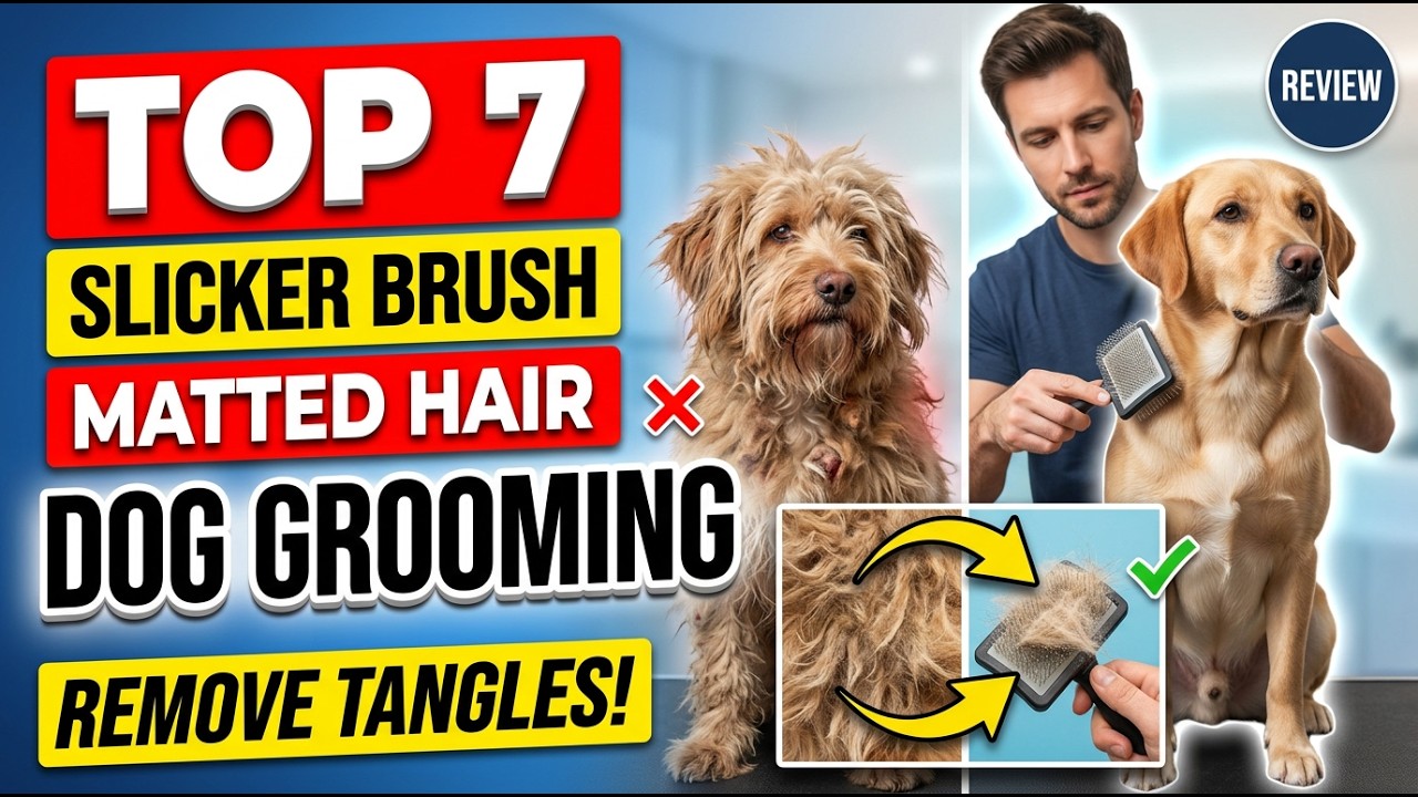 Top 7 Best Slicker Brush For Matted Dog Hair Review (Exclusive) Remove Tangles Fast