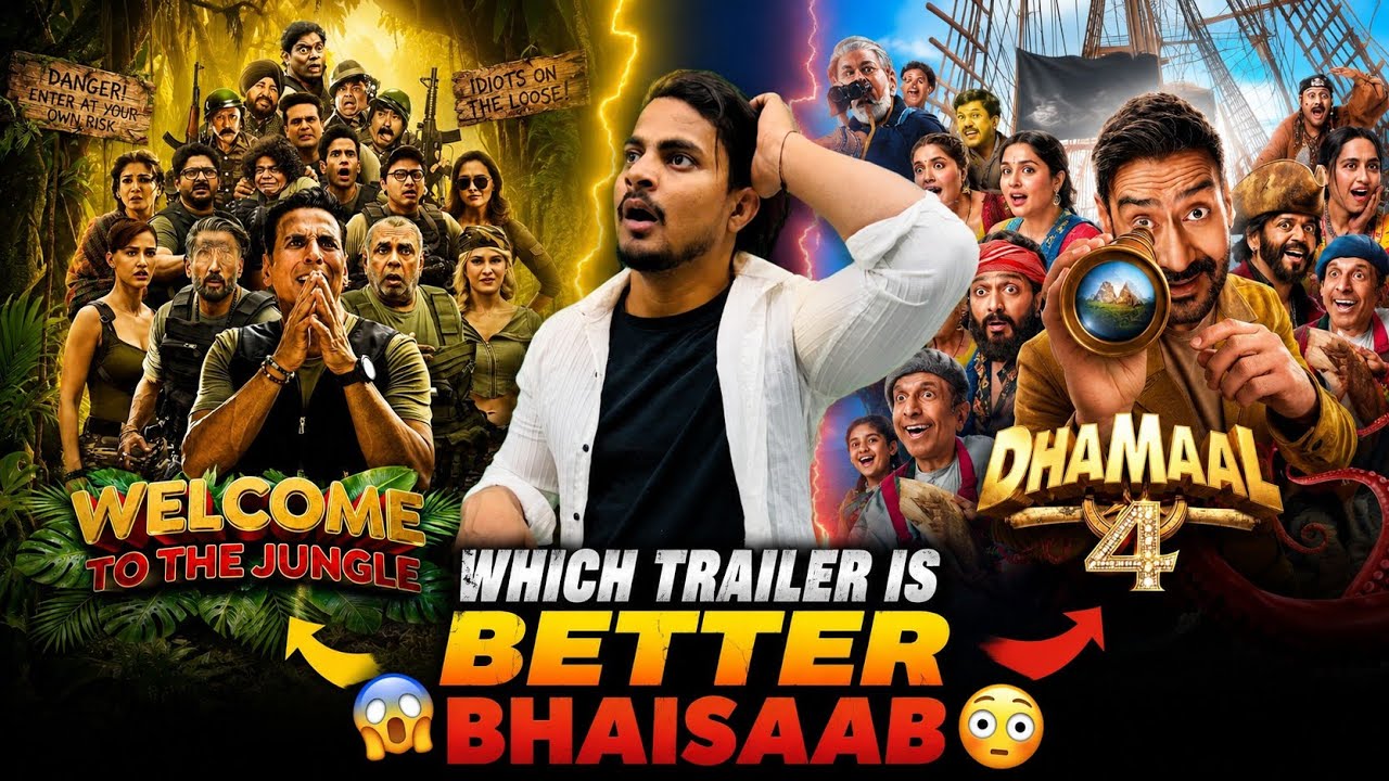 Dhamaal 4 Vs Welcome To The Jungle Trailer Which One Is Better | Dhamaal 4 Vs Welcome 3 HYPE Check 