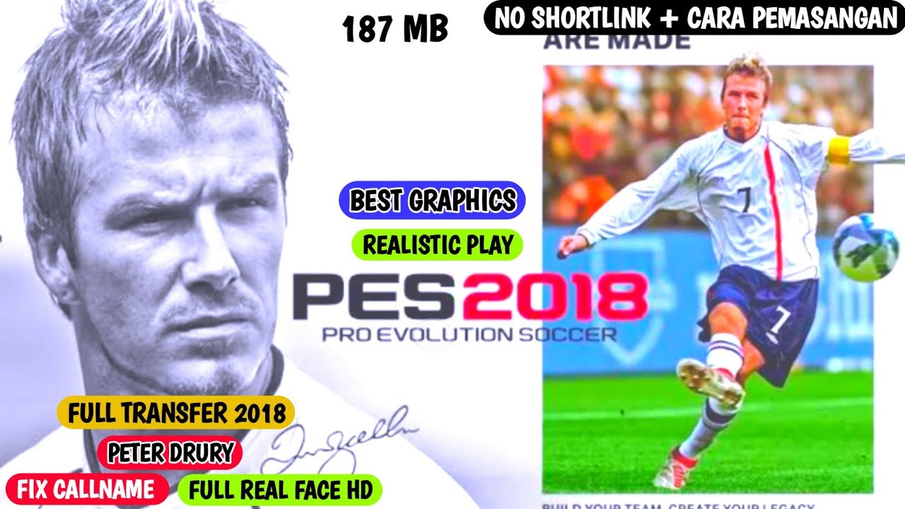 DUEL BINTANG !!! PES 2018 PPSSPP Full Transfer 2018.Realistis Face.Komentator Peter Drury.