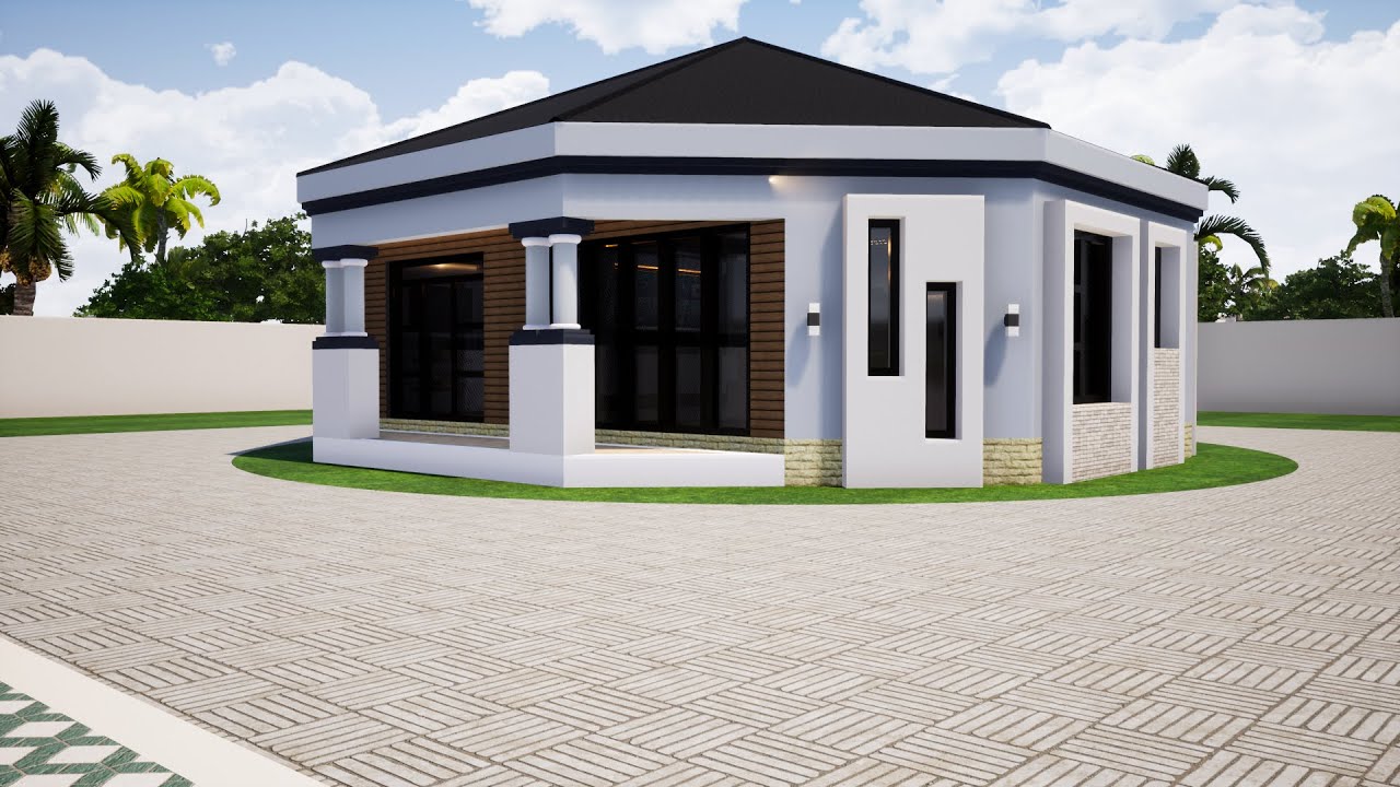 Small and simple house design  | 8 corner house  | 10mx10