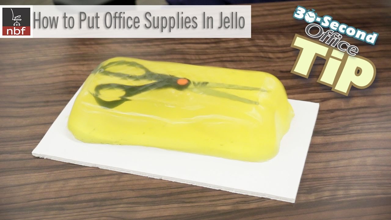 How to Put Office Supplies in Jello | NBF 30 Second Tip