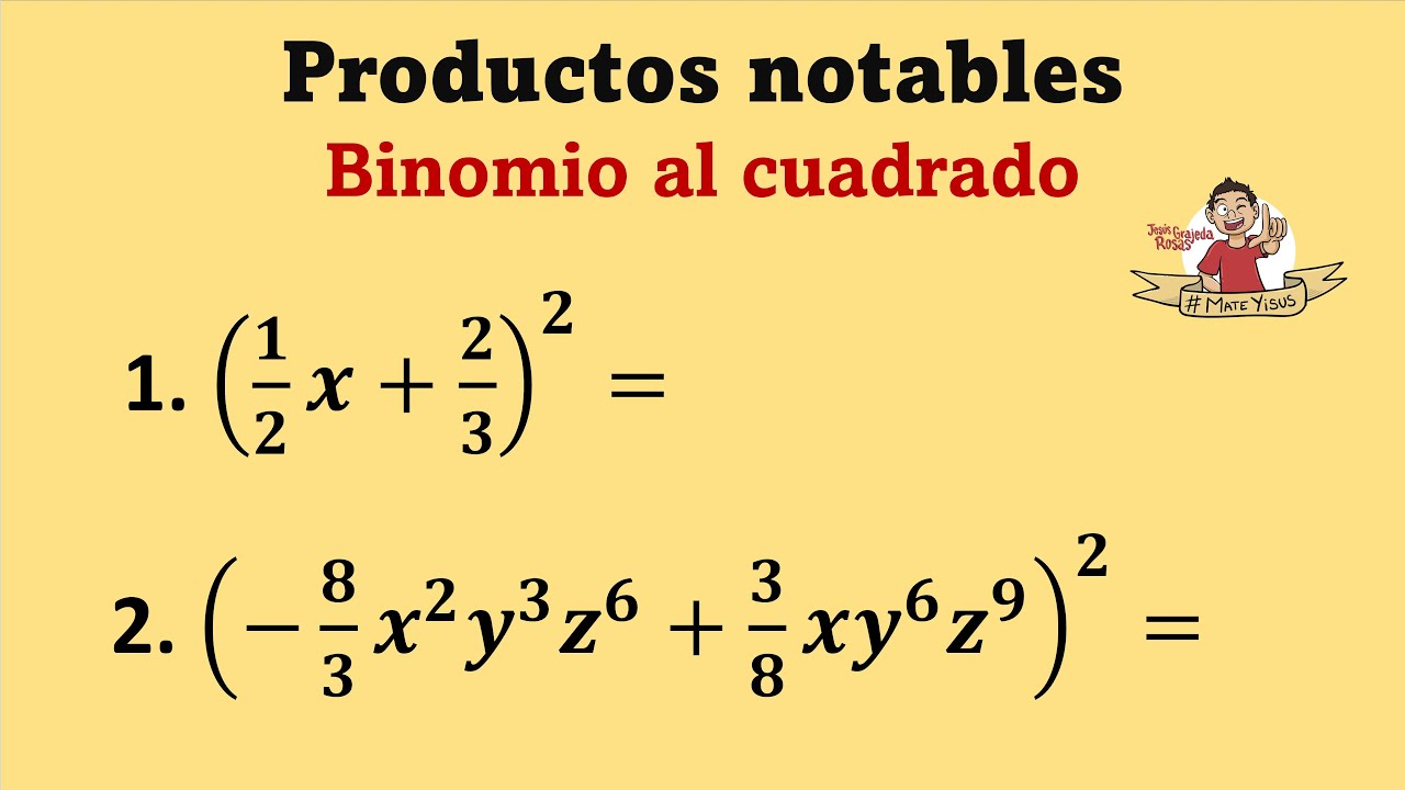 Binomio al cuadrado. Ejercicios con fracciones | Video 3 de 3