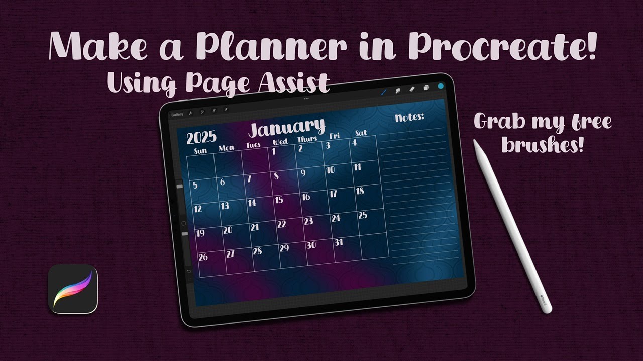 Make a Customized Planner in Procreate!