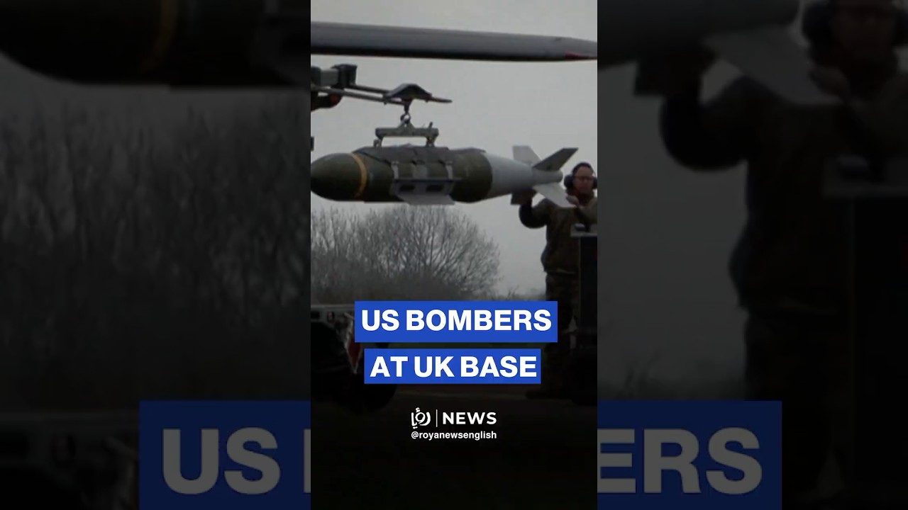 US B-1B Lancer bombers armed with JDAMs at RAF Fairford for Iran strikes