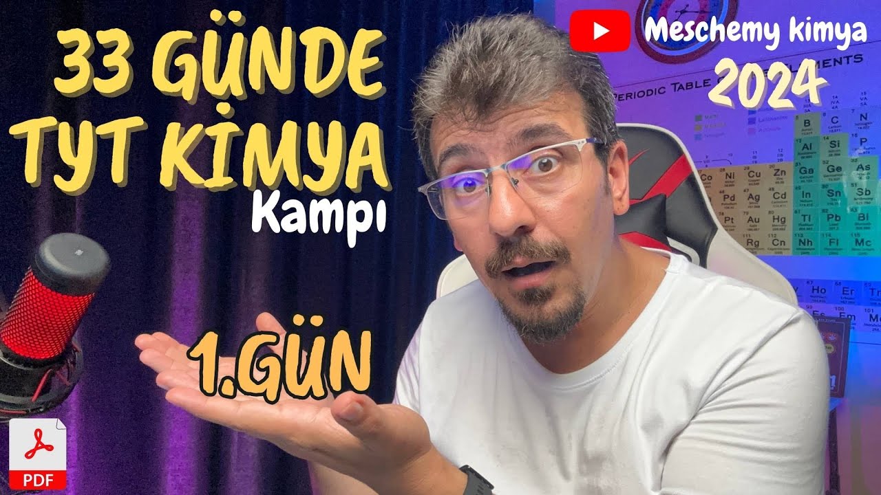Kimya Bilimi 1 | 33 Günde TYT Kimya Kampı | 9. Sınıf | 1. gün