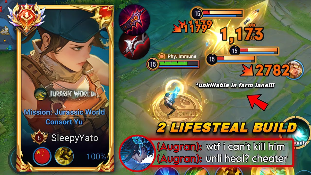 CONSORT YU WITH 2 LIFESTEAL BUILD IS UNKILLABLE IN FARM LANE! | CHINA CONSORT YU BUILD & ARCANA