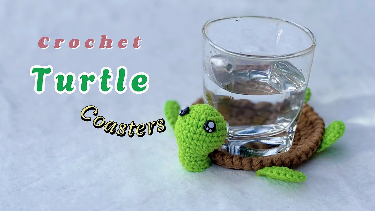 How To Crochet Turtle Coasters Tutorial | Cute Turtle Coasters #crochetanywhere