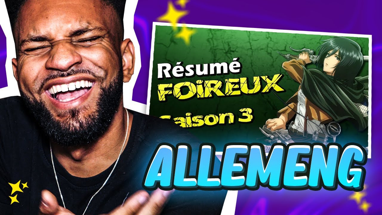Je RÉAGIS au RÉSUMÉ FOIREUX : L'Attaque Des Titans | Saison 3 de CrazyBomb World