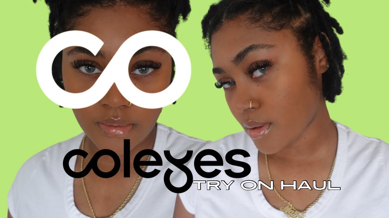 Coleyes colored contact lens try on | natural contacts for dark brown eyes