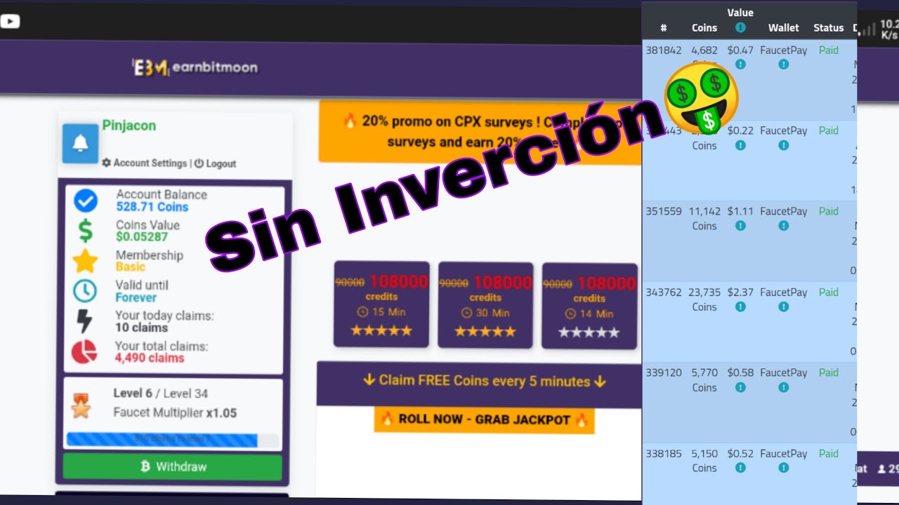 Incre&iacute;ble Faucet pagando por a&ntilde;os/ Pagos instant&aacute;neos gana crypto gr&aacute;tis