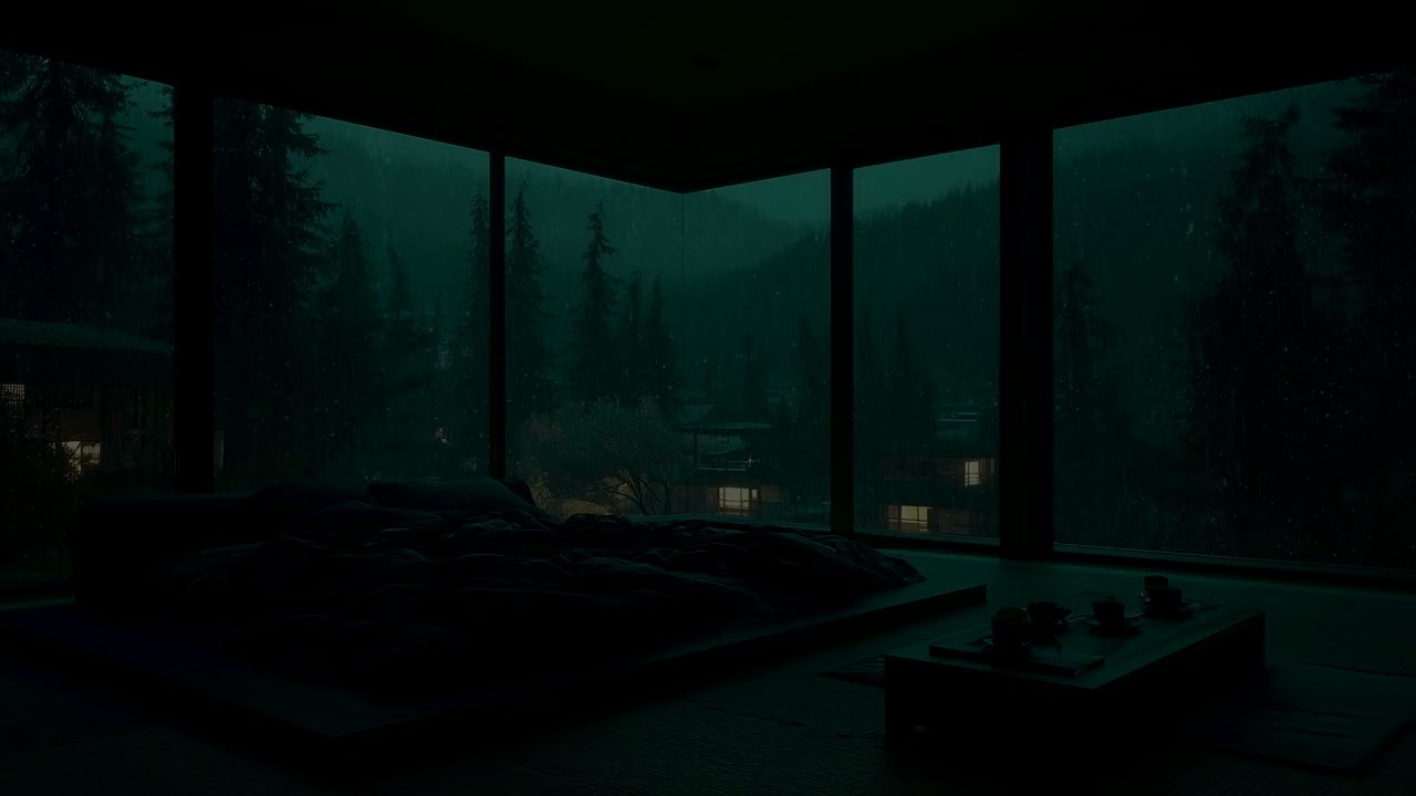 Fall Asleep Fast to Forest Rain 🌧 Peaceful Cabin Night for Deep Sleep & Calm Mind