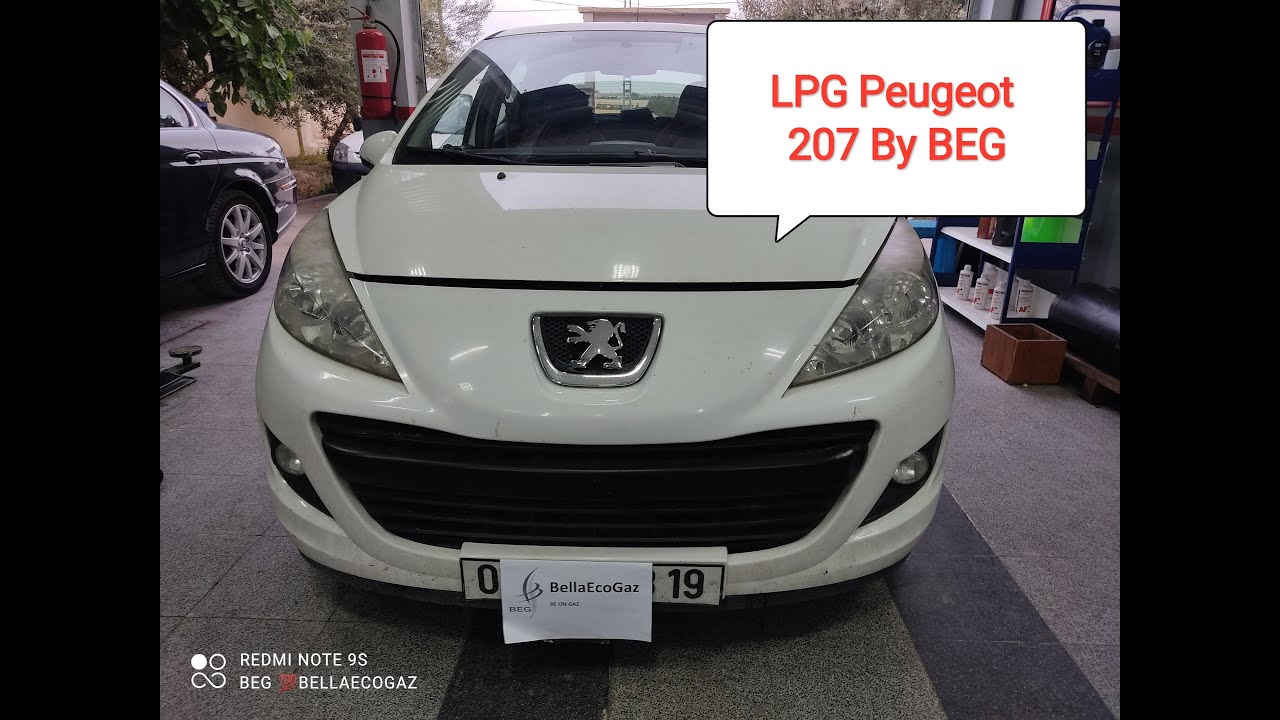 GPL 4 Cylindres Peugeot 207 1.4L منظومة غاز على بيجو 207 4 أسطوانات