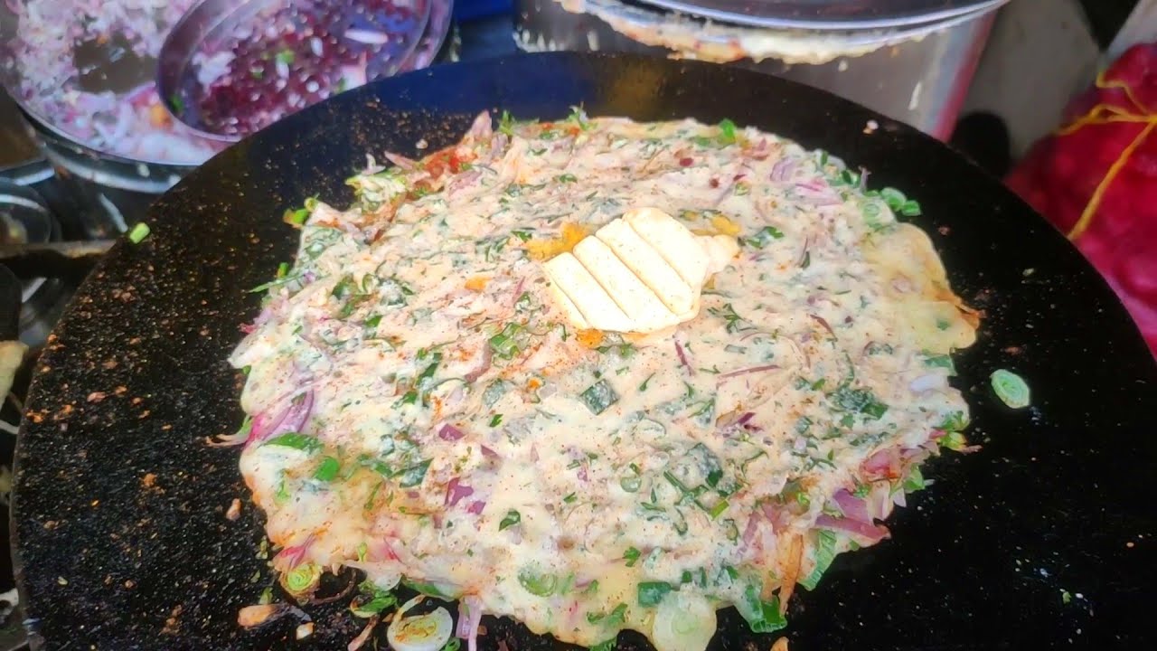 Best Tomato Onion Uthappam @Rs 80/- | Indian street food