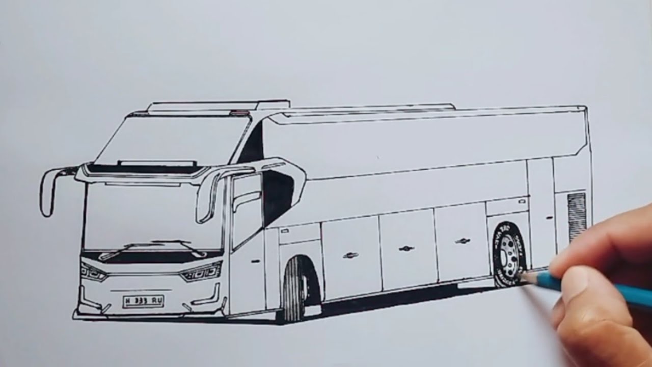 Menggambar Bus SR 3 Ultimate #bus #truck #drawing #menggambar #herukwinarko #art