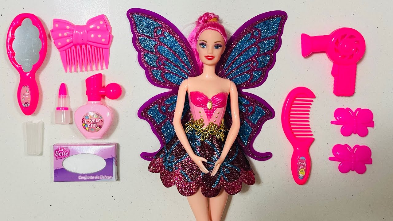 ASMR Satisfying Video w/ Unboxing Magical Ballerina Fairy Doll | Makeover Set | Disney & Barbie Doll