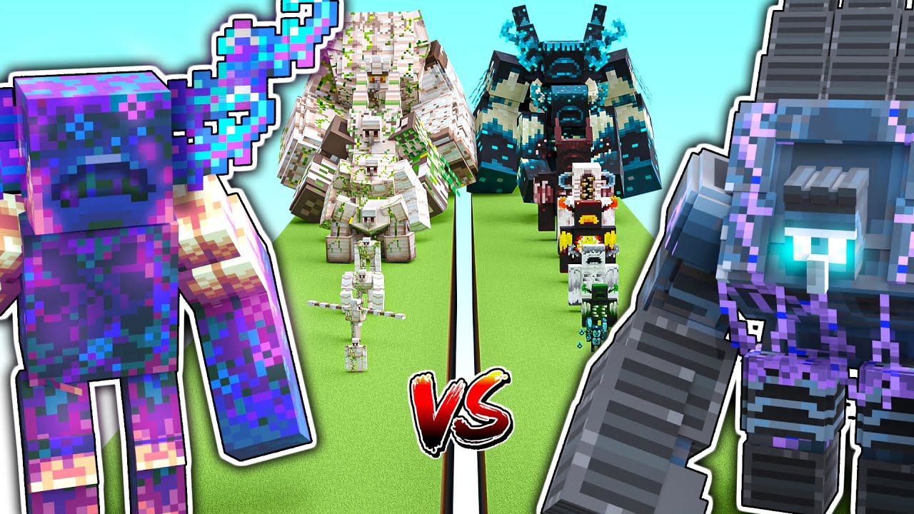 CRYSTAL WARDEN vs COLOSSUS GOLEM in Minecraft