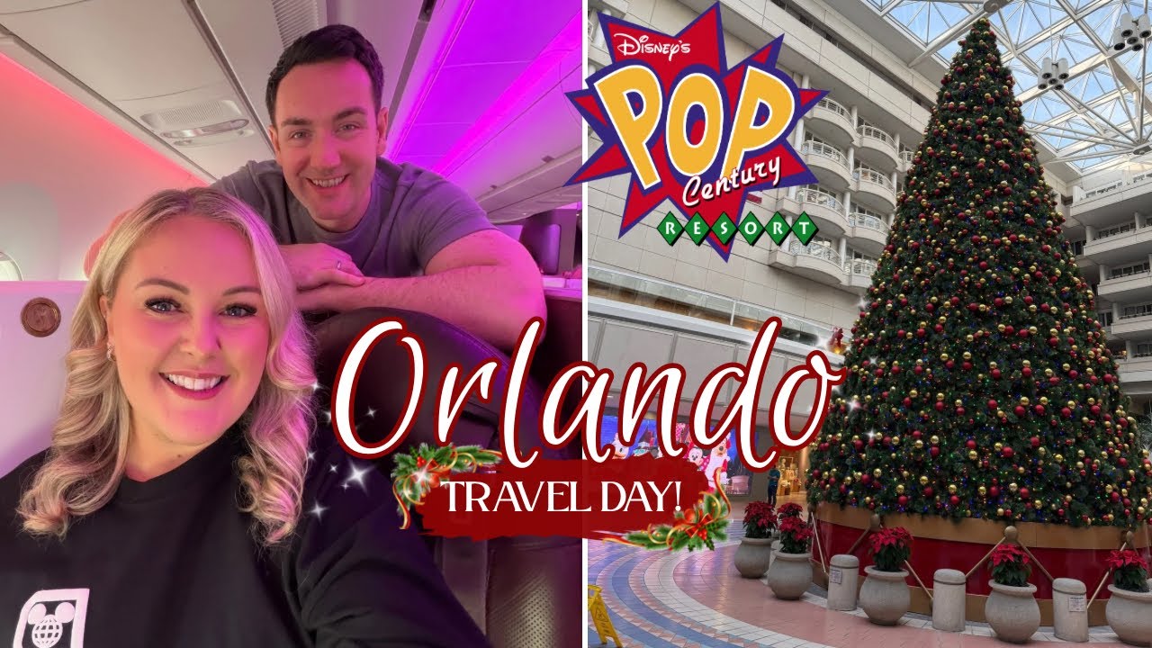 Travel Day to Walt Disney World  🏰  | Virgin Upper Class ✈️ | Pop Century Resort FIRST STAY!