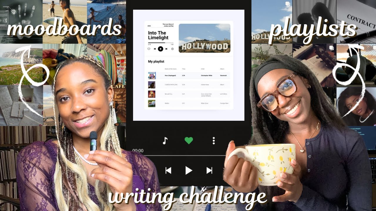 writing a book based only on our moodboards + playlist 🎶📖 | swapping scenes with @sincerelyvee