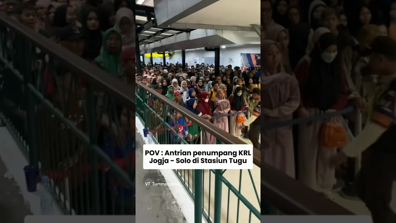 POV : ANTRIAN PENUMPANG KRL JOGJA SOLO DI STASIUN TUGU