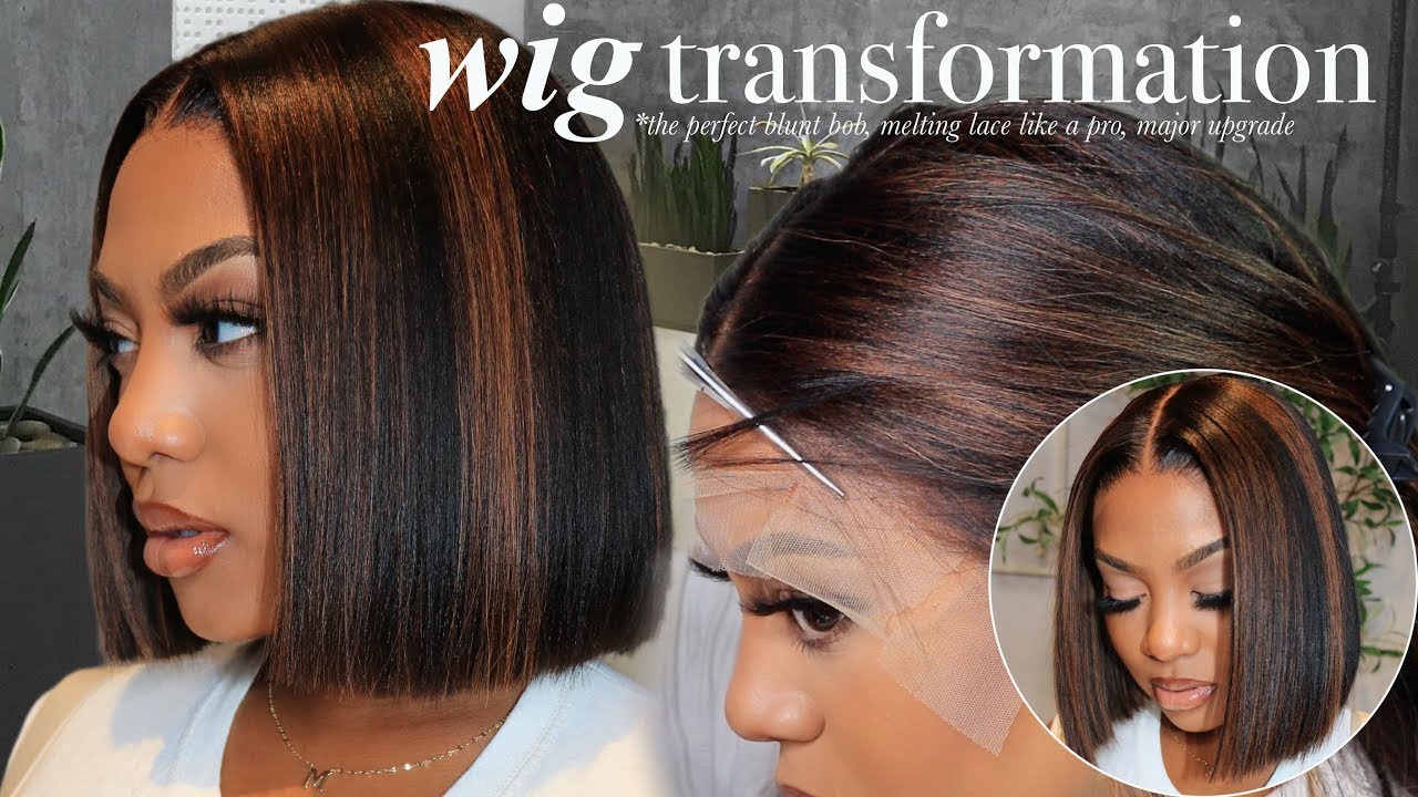The Best Silk Press on Yaki Hair!😍Highlight Blunt Cut Bob Install!✨ Professional LOOK in Minutes!🙌