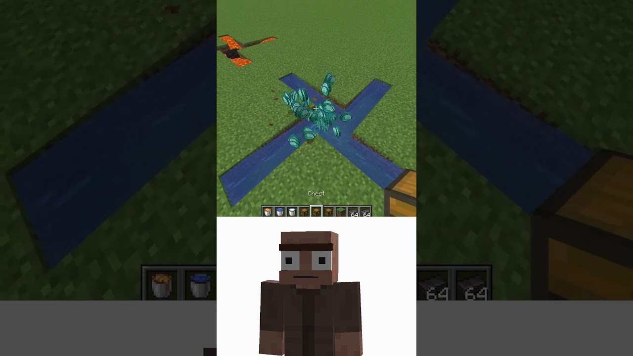 Lava vs Water vs Milk Whirlpool vs Oi Oi Oi Villager in Minecraft 