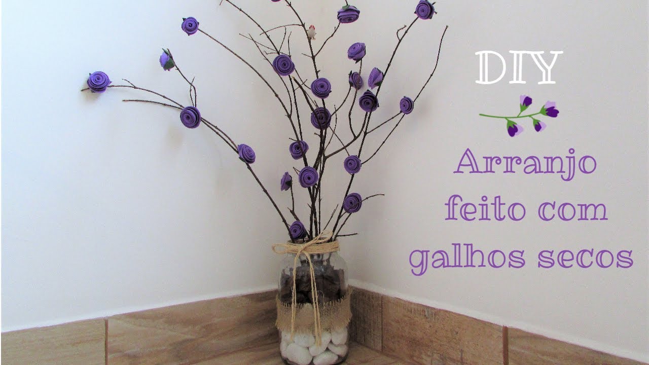 Arranjo de galhos secos | DIY
