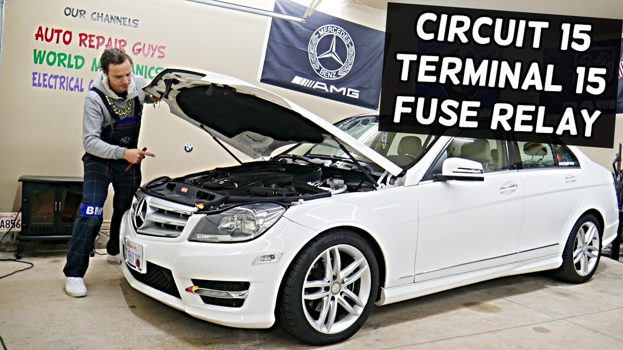 MERCEDES W204 Circuit 15 Terminal 15 Fuse Relay Location Replacement C250 C300 C180 C200 C220 C280 C