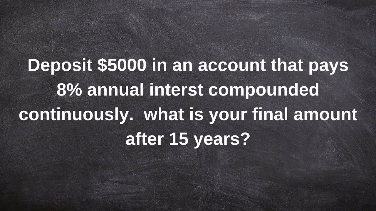 Determine the final value for Compound interest problems
