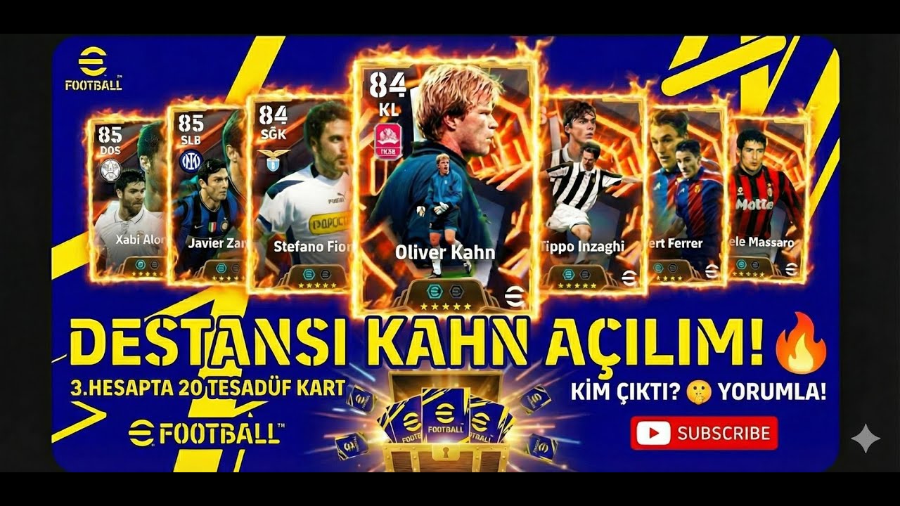 eFootball 3. Hesapta Festive Season | Kahn Paketi 20 Kart Açılımı! Epic Çıktı mı? #eFootball