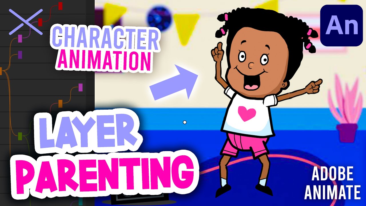 How to ANIMATE A CHARACTER with Layer Parenting | Adobe Animate CC Tutorial