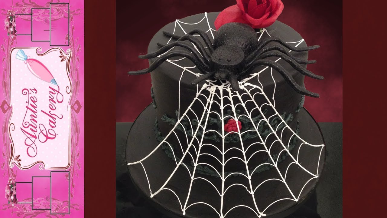 Gothic Spider Halloween Cake Tutorial
