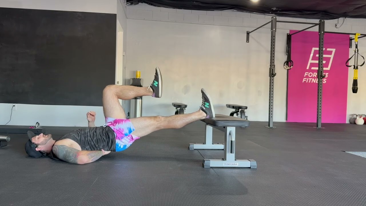 Straight Single Leg Elevated Glute Bridge