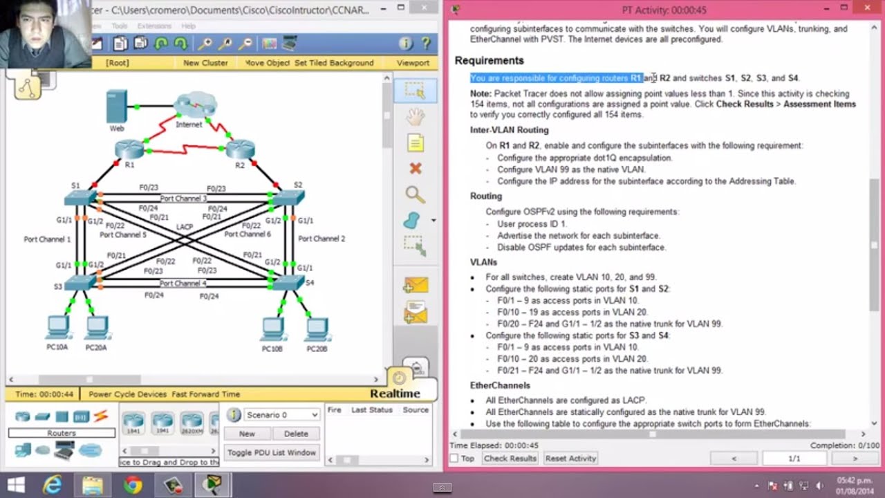 3.3.1.2 Packet Tracer - Skills Integration Challenge